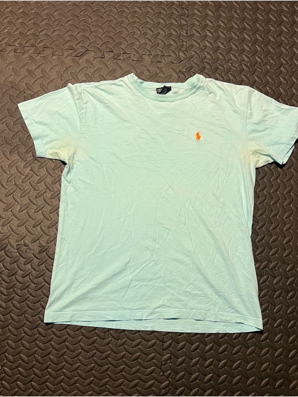Polo by Ralph Lauren Mint Short Sleeve Crew Tee with Orange Pony